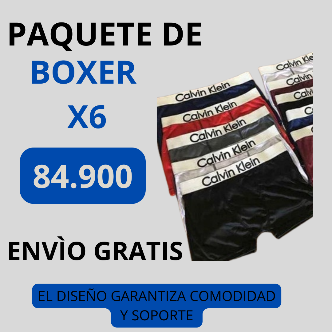 PROMOCIÒN BOXER PAQUETE X 6