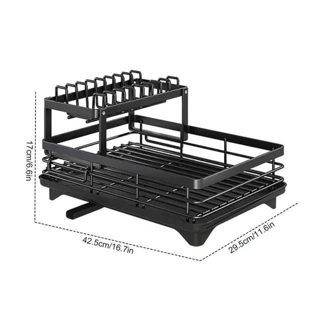 Escurridor de vajilla ajustable de acero inoxidable®